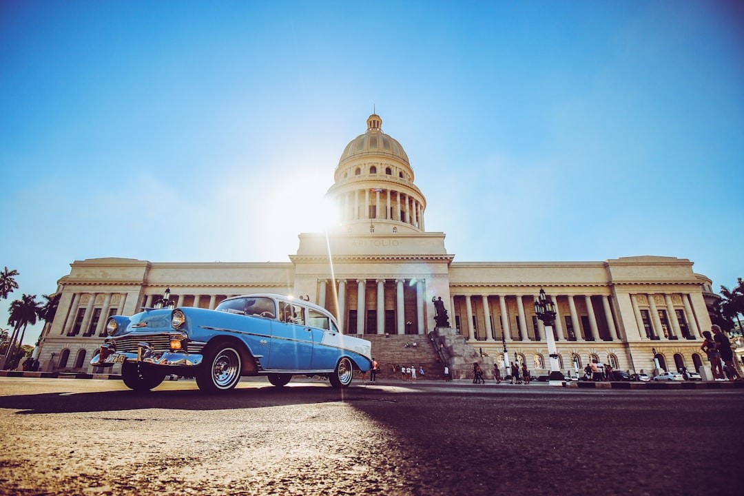 capitol and classic car in havana
